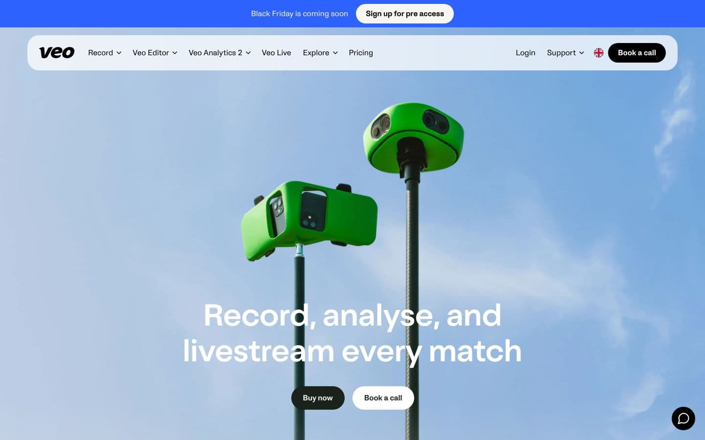 The Veo homepage